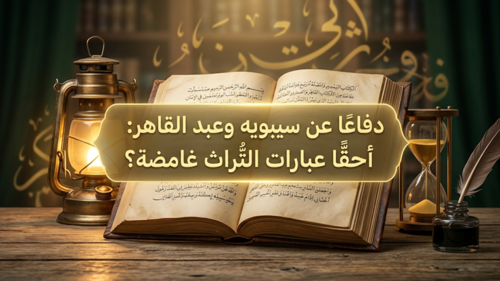 كتاب سيبويه وساعة رمليَّة تُعبِّر عن تقسيم أزمنة الفعل في النَّحو العربيِّ
